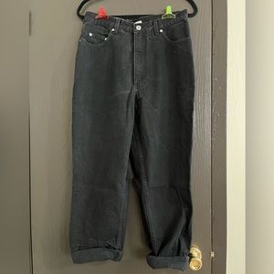 Black rigid mom jean